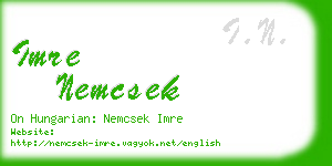 imre nemcsek business card